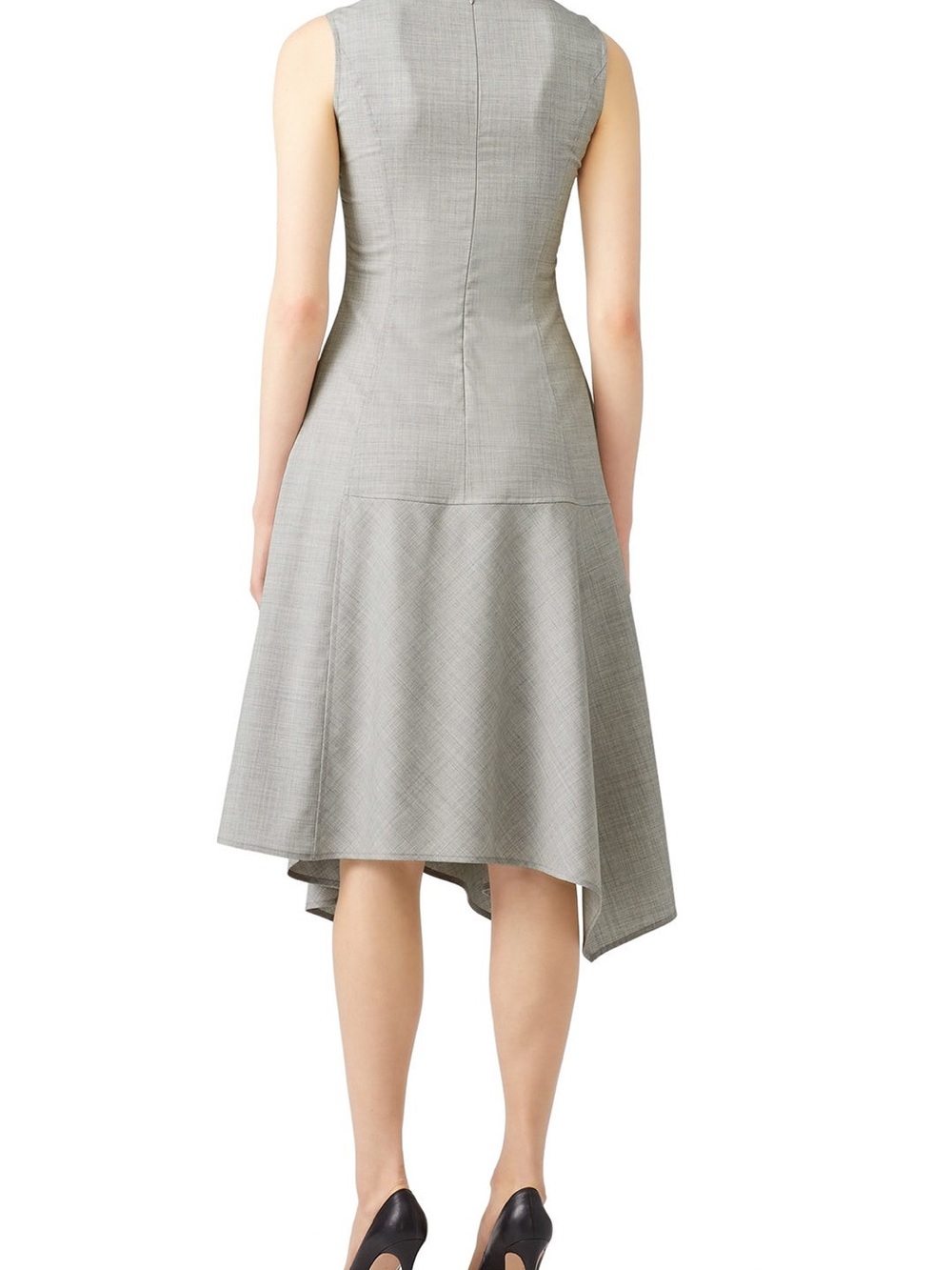 Adeam Grey Suiting Sleeveless A-Line Dress SZ 4 - Picture 4 of 7